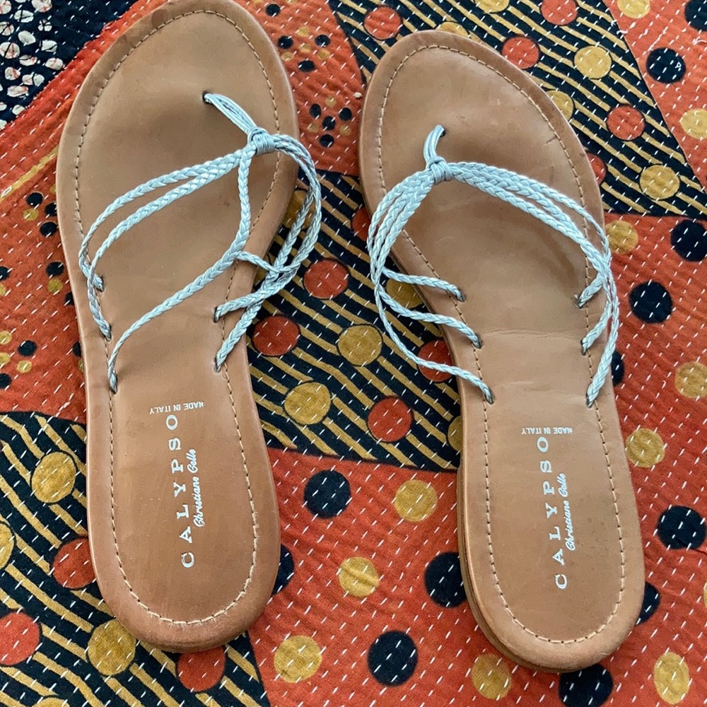 2 pairs boho leather sandals